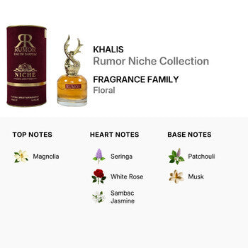 Khalis Ladies Rumor Niche Collection EDP Spray 3.4 oz (Wholesale) - Luxurious Fragrance Available Online in Hong Kong & China