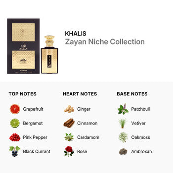 Khalis Men's Zayan Niche Collection EDP Spray 3.4 oz Fragrances (Wholesale) - Luxurious Fragrance Available Online in Hong Kong & China