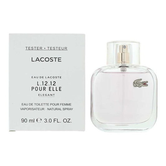 Lacoste Ladies L.12.12 Pour Elle Elegant EDT Spray 3.04 oz (Tester) Fragrances - Luxurious Fragrance Available Online in Hong Kong & China