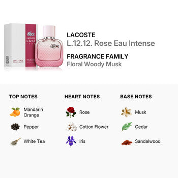 Lacoste Ladies L.12.12. Rose Eau Intense EDT 1.1 oz - Luxurious Fragrance Available Online in Hong Kong & China