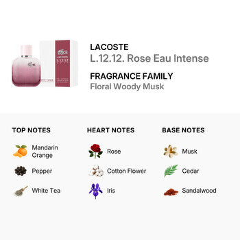 Lacoste Ladies L.12.12. Rose Eau Intense EDT 1.7 oz - Luxurious Fragrance Available Online in Hong Kong & China