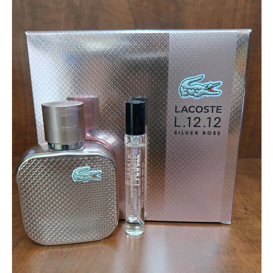 Lacoste Ladies L.12.12 Silver Rose Gift Set Fragrances - Luxurious Fragrance Available Online in Hong Kong & China
