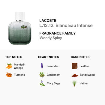 Lacoste Men's L.12.12. Blanc Eau Intense EDT 3.4 oz (Tester) - Luxurious Fragrance Available Online in Hong Kong & China