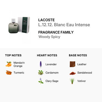 Lacoste Men's L.12.12. Blanc Eau Intense EDT Spray 1.7 oz (Wholesale) - Luxurious Fragrance Available Online in Hong Kong & China