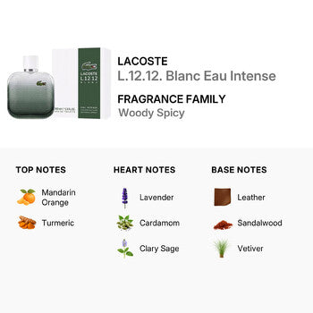 Lacoste Men's L.12.12. Blanc Eau Intense EDT Spray 1.7 oz - Luxurious Fragrance Available Online in Hong Kong & China