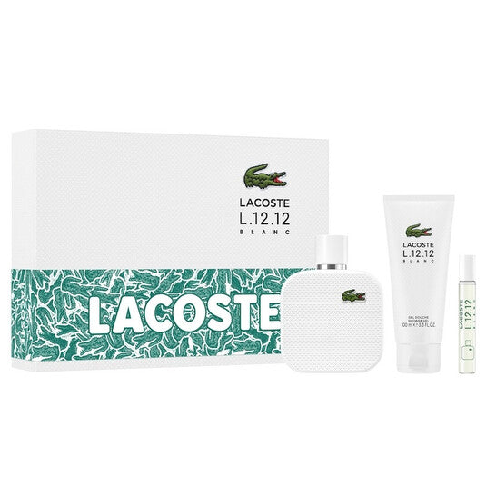 Lacoste Men's L.12.12 Blanc 3pcs EDT Gift Set Fragrances (Wholesale) - Luxurious Fragrance Available Online in Hong Kong & China