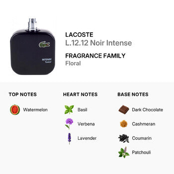 Lacoste Men's L.12.12 Noir Intense EDT Spray 3.3 OZ (Tester) (Wholesale) - Luxurious Fragrance Available Online in Hong Kong & China