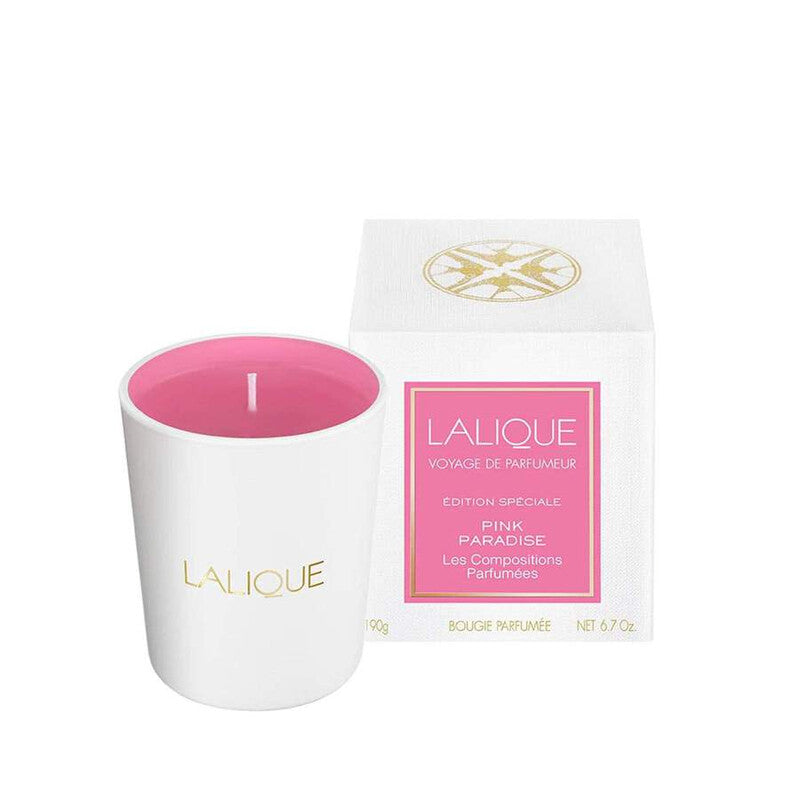 Lalique Ladies Pink Paradise Scented Candle 6.7 oz Fragrances - Luxurious Fragrance Available Online in Hong Kong & China