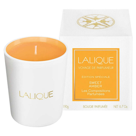 Lalique Ladies Sweet Amber Scented Candle 6.7 oz Fragrances - Luxurious Fragrance Available Online in Hong Kong & China