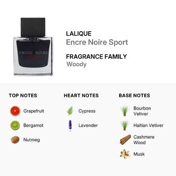 Lalique Men's Encre Noire Sport EDT Spray 3.3 oz (Tester) - Luxurious Fragrance Available Online in Hong Kong & China