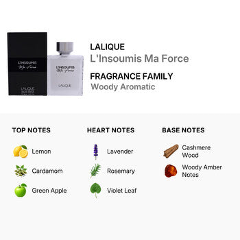 Lalique Men's L'Insoumis Ma Force EDT 3.4 oz Fragrances (Wholesale) - Luxurious Fragrance Available Online in Hong Kong & China