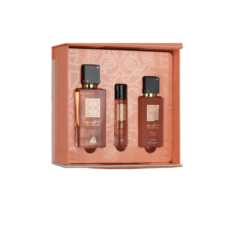 Lattafa Ana Abiyedh Coral Gift Set Fragrances (Wholesale) - Luxurious Fragrance Available Online in Hong Kong & China