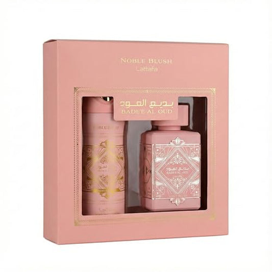 Lattafa Ladies Bade'E Al Oud Noble Blush Gift Set Fragrances - Luxurious Fragrance Available Online in Hong Kong & China