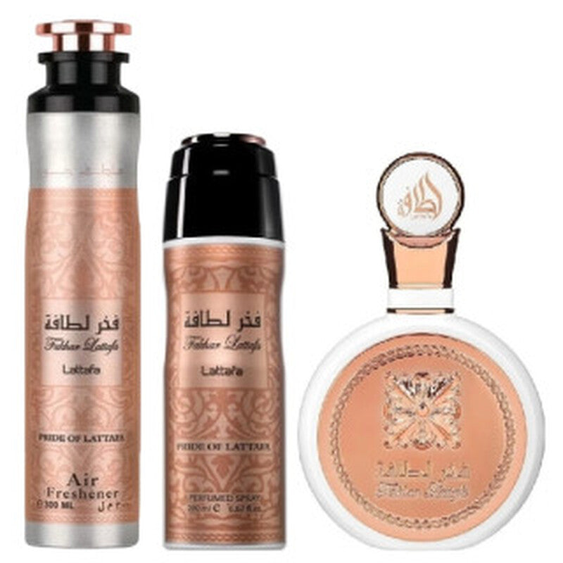 Lattafa Ladies Fakhar 3pcs EDP Gift Set (Wholesale) - Luxurious Fragrance Available Online in Hong Kong & China