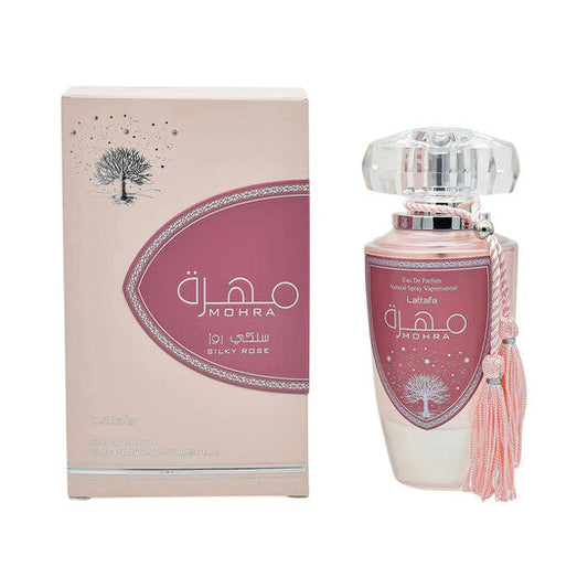 Lattafa Ladies Mohra Silky Rose EDP Spray 3.4 oz Fragrances (Wholesale) - Luxurious Fragrance Available Online in Hong Kong & China