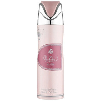 Lattafa Ladies Mohra Silky Rose Perfumed Body Spray 6.7 oz - Luxurious Fragrance Available Online in Hong Kong & China