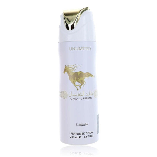 Lattafa Ladies Qaed Al Fursan Unlimited Body Spray 6.7 oz Fragrances (Wholesale) - Luxurious Fragrance Available Online in Hong Kong & China