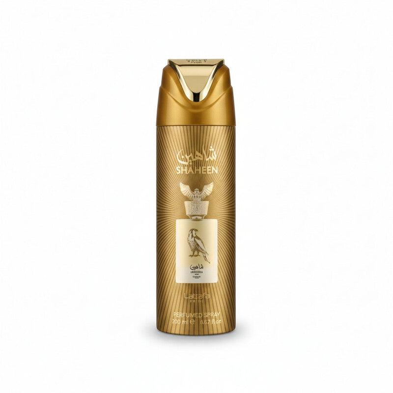 Lattafa Ladies Shaheen Gold Deodorant Body Spray Spray 6.7 oz Fragrances (Wholesale) - Luxurious Fragrance Available Online in Hong Kong & China