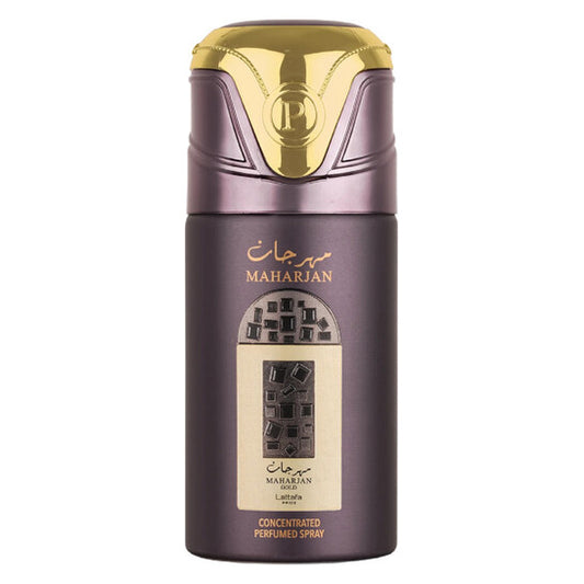 Lattafa Unisex Maharjan Gold Deodorant Spray 9 oz Fragrances - Luxurious Fragrance Available Online in Hong Kong & China