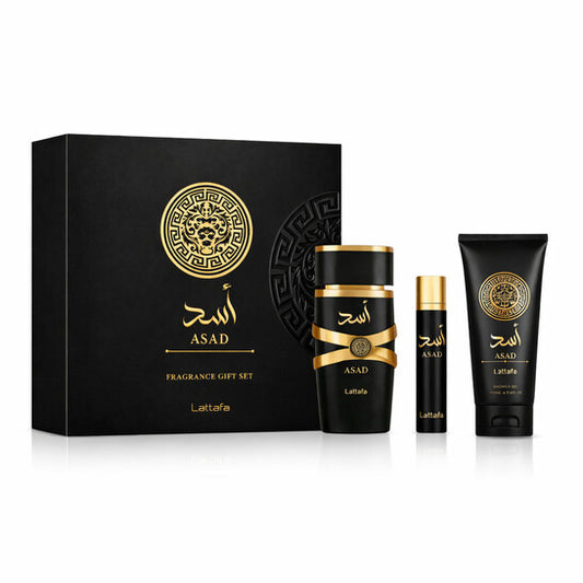 Lattafa Men's Asad 3pcs EDP Gift Set Fragrances - Luxurious Fragrance Available Online in Hong Kong & China