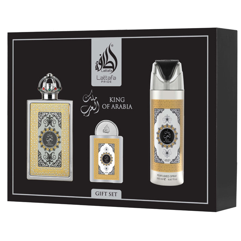 Lattafa Men's Pride King Of Arabia Gift Set Fragrances - Luxurious Fragrance Available Online in Hong Kong & China