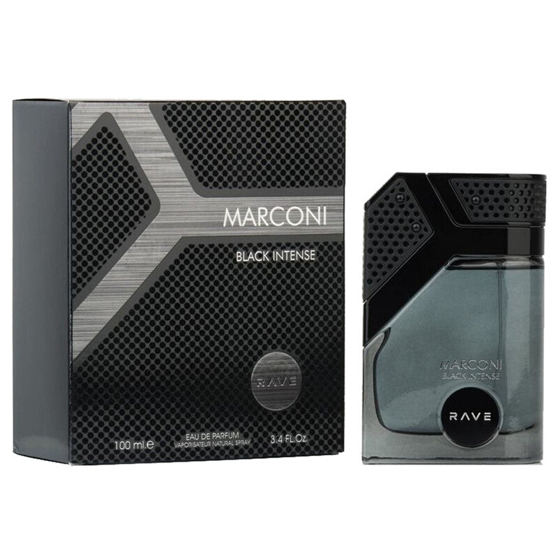 Lattafa Men's Rave Marconi Black Intense EDP Spray 3.4 oz Fragrances (Wholesale) - Luxurious Fragrance Available Online in Hong Kong & China