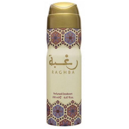 Lattafa Unisex Raghba Deodorant Spray 6.6 oz Fragrances - Luxurious Fragrance Available Online in Hong Kong & China