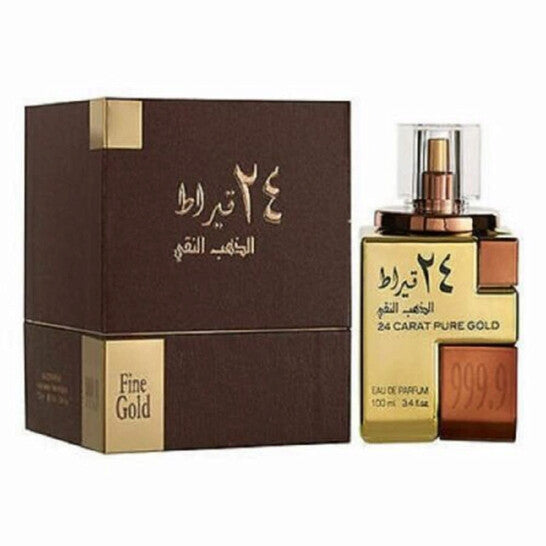 Lattafa Unisex 24 Carat Pure Gold EDP Spray 3.4 oz Fragrances (Wholesale) - Luxurious Fragrance Available Online in Hong Kong & China