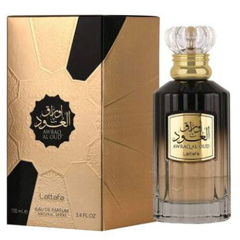 Lattafa Unisex Awraq Al Oud EDP Spray 3.4 oz - Luxurious Fragrance Available Online in Hong Kong & China