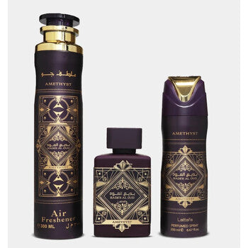 Lattafa Unisex Bade'e Al Oud Amethyst Gift Set - Luxurious Fragrance Available Online in Hong Kong & China