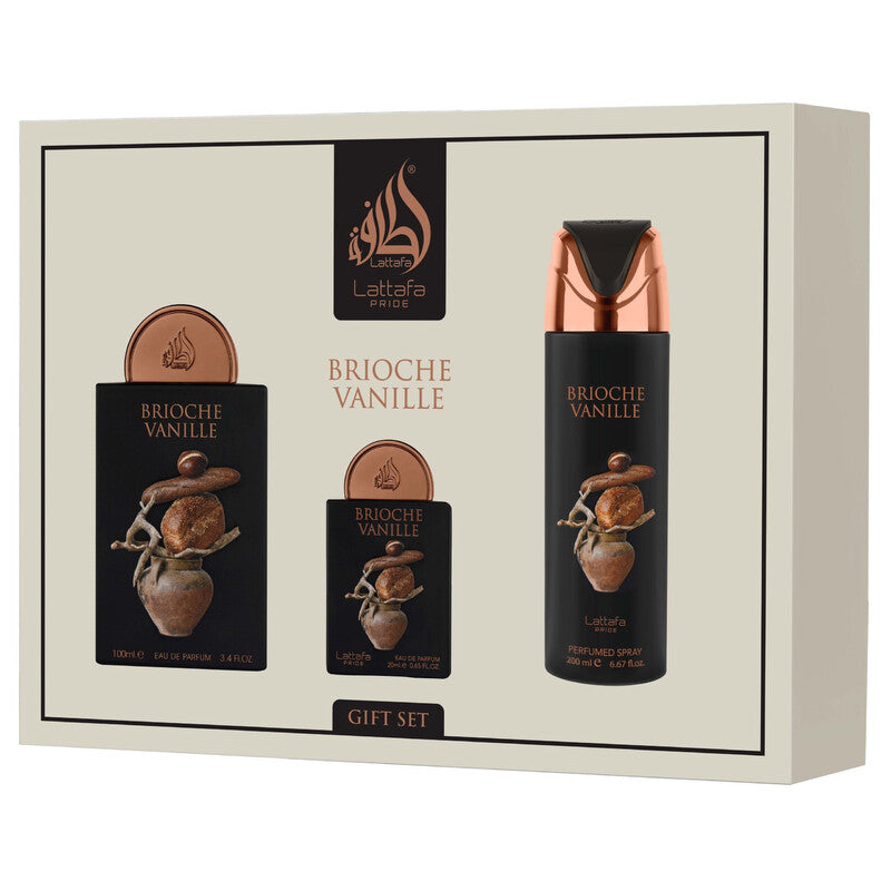 Lattafa Unisex Brioche Vanille Gift Set Fragrances - Luxurious Fragrance Available Online in Hong Kong & China