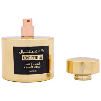 Lattafa Unisex Confidential Private Gold EDP Spray 3.38 oz - Luxurious Fragrance Available Online in Hong Kong & China