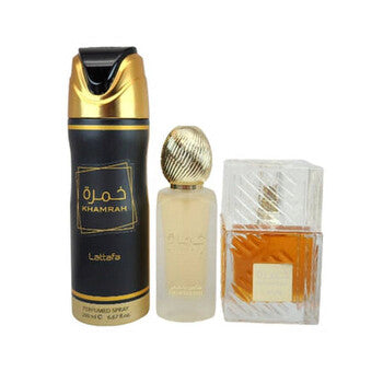 Lattafa Unisex Khamrah 3pcs EDP Gift Set Fragrances (Wholesale) - Luxurious Fragrance Available Online in Hong Kong & China