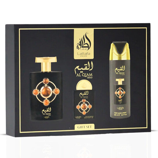 Lattafa Unisex Pride Al Qiam Gold Gift Set Fragrances - Luxurious Fragrance Available Online in Hong Kong & China