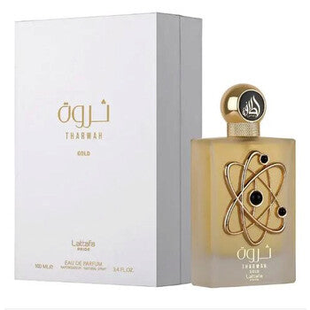 Lattafa Unisex Tharwah Gold EDP Spray 3.4 oz - Luxurious Fragrance Available Online in Hong Kong & China