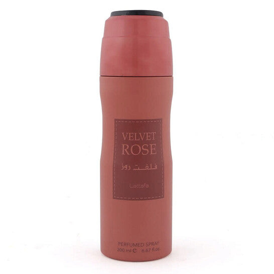 Lattafa Unisex Velvet Rose Body Spray 6.7 oz Fragrances - Luxurious Fragrance Available Online in Hong Kong & China