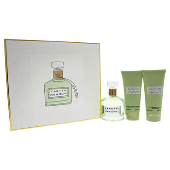 Carven LEau De Toilette by Carven for Women - 3 Pc Gift Set 3.33oz EDT Spray, 3.33oz Light Body Cream, 3.33oz Ligth Bath and Shower Gel (Wholesale) - Luxurious Fragrance Available Online in Hong Kong & China
