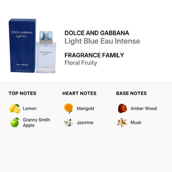 Dolce & Gabbana Light Blue Eau Intense / Dolce and Gabbana EDP Spray 0.85 oz (25 ml) (w) (Wholesale) - Luxurious Fragrance Available Online in Hong Kong & China