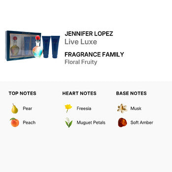 Jennifer Lopez Live Luxe by Jennifer Lopez for Women - 3 Pc Gift Set 3.4oz EDP Spray, 2.5oz Shower Gel, 2.5oz Body Lotion - Luxurious Fragrance Available Online in Hong Kong & China