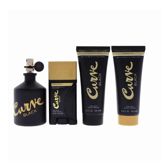 Liz Claiborne Men's Curve Black 4pcs EDC Gift Set Fragrances (Wholesale) - Luxurious Fragrance Available Online in Hong Kong & China