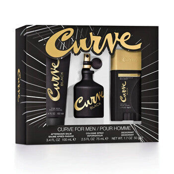 Liz Claiborne Men's Curve Black 3 Gift Set - Luxurious Fragrance Available Online in Hong Kong & China