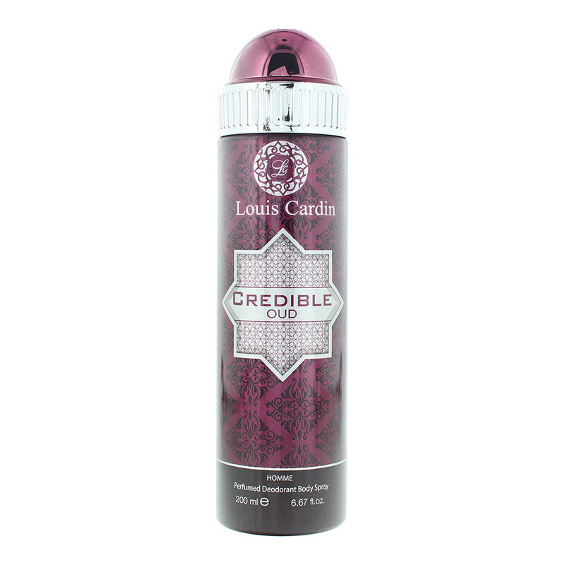 Louis Cardin Unisex Credible Oud Deodorant Spray 6.7 oz Fragrances - Luxurious Fragrance Available Online in Hong Kong & China
