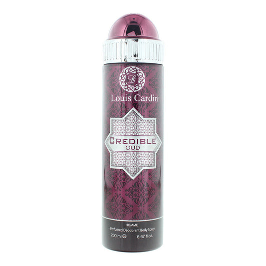 Louis Cardin Unisex Credible Oud Deodorant Spray 6.7 oz Fragrances - Luxurious Fragrance Available Online in Hong Kong & China