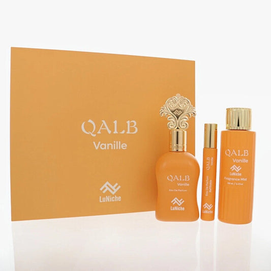 Luniche Unisex Qalb Vanille 3pcs EDP Gift Set Fragrances (Wholesale) - Luxurious Fragrance Available Online in Hong Kong & China