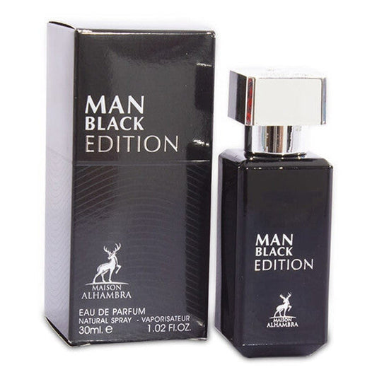Maison Alhambra Men's Man Black Edition EDP Spray 1.0 oz Fragrances (Wholesale) - Luxurious Fragrance Available Online in Hong Kong & China
