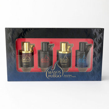 Manos De Fuego Men's 4 Piece Coffret Gift Set Fragrances (Wholesale) - Luxurious Fragrance Available Online in Hong Kong & China