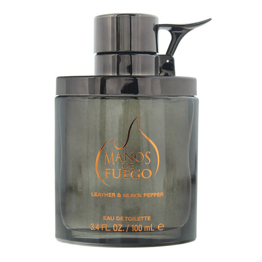 Manos De Fuego Men's Leather & Black Pepper EDT Spray 3.38 oz (Tester) Fragrances - Luxurious Fragrance Available Online in Hong Kong & China