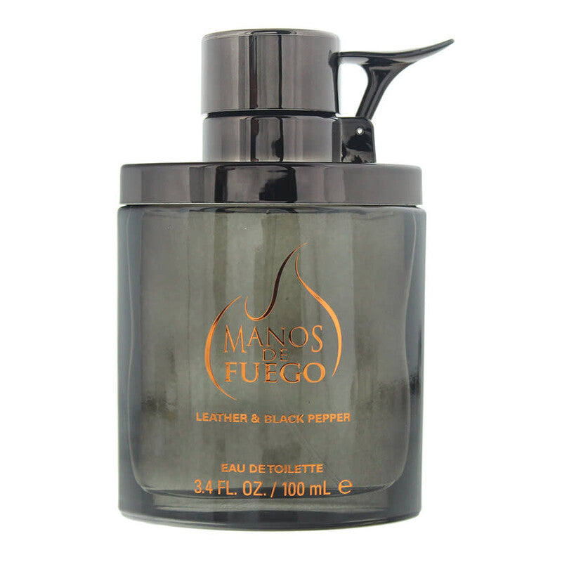 Manos De Fuego Men's Leather & Black Pepper EDT Spray 3.38 oz (Tester) Fragrances (Wholesale) - Luxurious Fragrance Available Online in Hong Kong & China