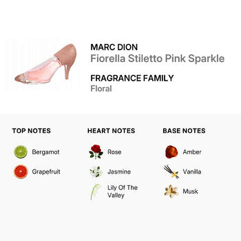 Marc Dion Ladies Fiorella Stiletto Pink Sparkle EDP 3.4 oz (Wholesale) - Luxurious Fragrance Available Online in Hong Kong & China