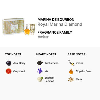 Marina De Bourbon Ladies Royal Marina Diamond Gift Set Fragrances (Wholesale) - Luxurious Fragrance Available Online in Hong Kong & China